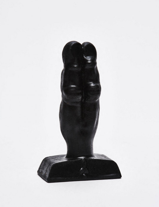 Plug anal Two fingers 10 cm Negro