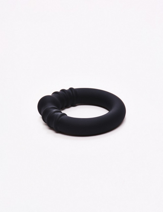 Anillo Para Pene En Silicona Steel Fusion Ring Holeshot Talla XL Negro
