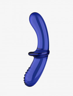 SATISFYER Dildo Doble Crystal Azul