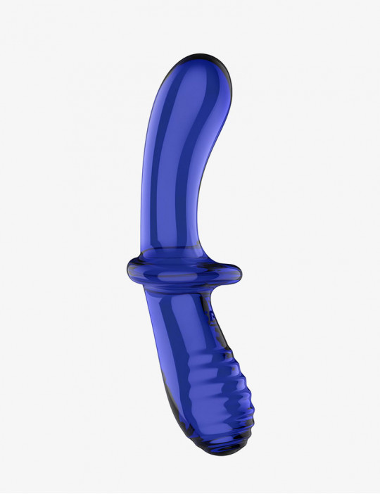 SATISFYER Dildo Doble Crystal Azul 9